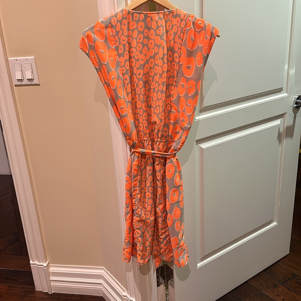 Yoana Baraschi Woman’s Dress Size Large Orange/Gray - Picture 6 of 6